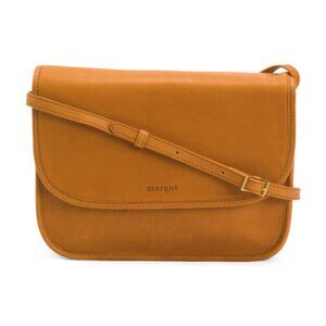 MARGOT Full Grain Leather Flap Crossbody